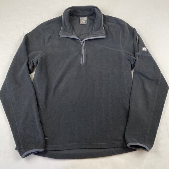 Nike ACG 1/4 Zip Fleece Pullover Women’s L Black Poly Stretch Arm Pocket Active - Picture 1 of 10